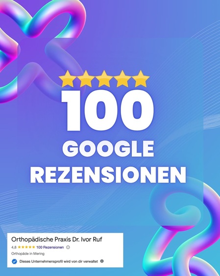 Grafische Bild 100 Google Rezensionen